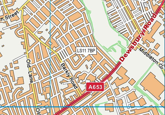 LS11 7BP map - OS VectorMap District (Ordnance Survey)