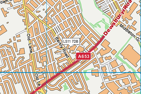 LS11 7DB map - OS VectorMap District (Ordnance Survey)