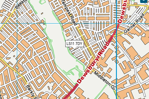 LS11 7DY map - OS VectorMap District (Ordnance Survey)