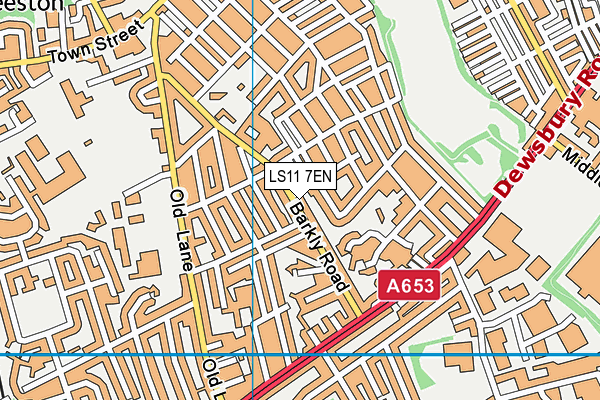 LS11 7EN map - OS VectorMap District (Ordnance Survey)