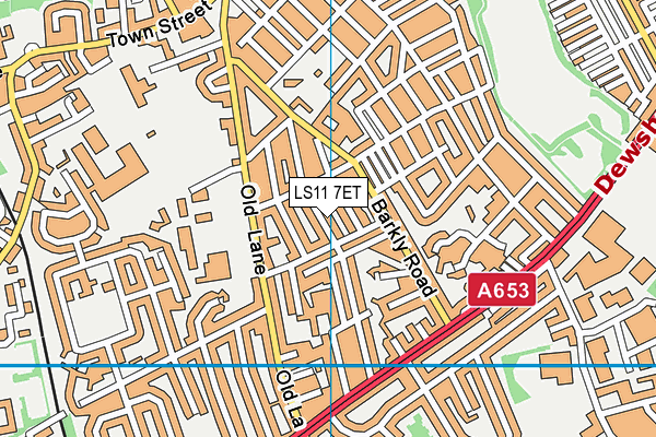 LS11 7ET map - OS VectorMap District (Ordnance Survey)