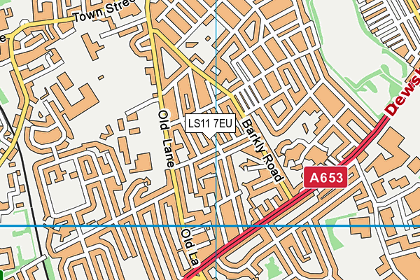 LS11 7EU map - OS VectorMap District (Ordnance Survey)