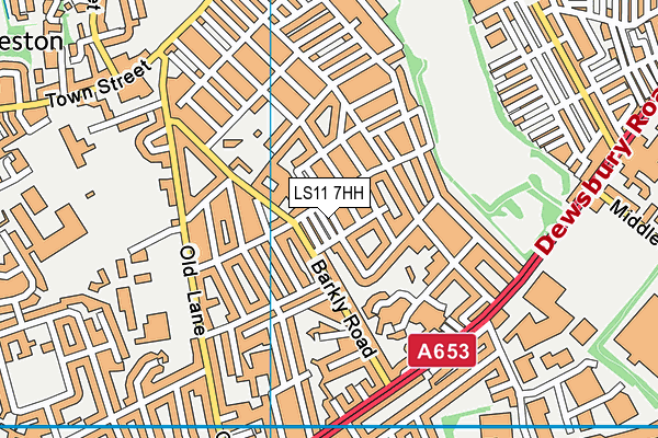 LS11 7HH map - OS VectorMap District (Ordnance Survey)