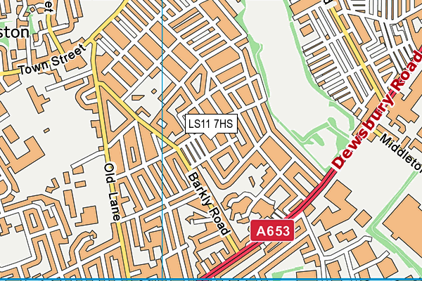 LS11 7HS map - OS VectorMap District (Ordnance Survey)