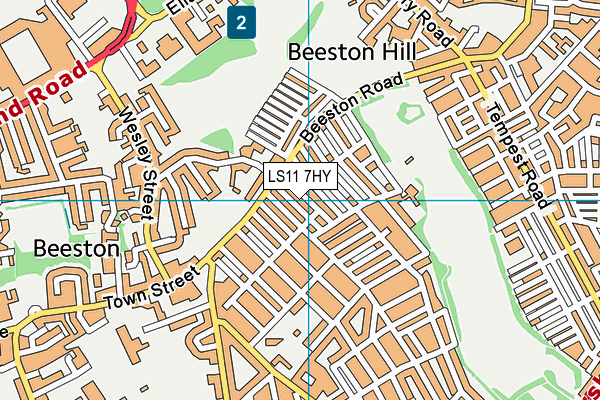 LS11 7HY map - OS VectorMap District (Ordnance Survey)