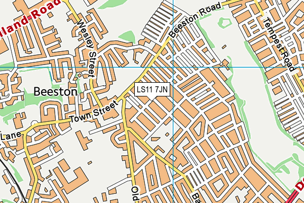LS11 7JN map - OS VectorMap District (Ordnance Survey)