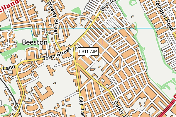 LS11 7JP map - OS VectorMap District (Ordnance Survey)