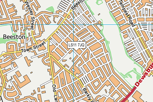 LS11 7JQ map - OS VectorMap District (Ordnance Survey)