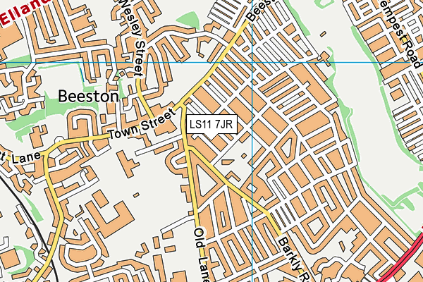 LS11 7JR map - OS VectorMap District (Ordnance Survey)