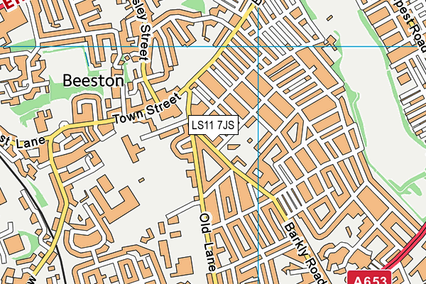 St Anthonys Catholic Primary School map (LS11 7JS) - OS VectorMap District (Ordnance Survey)
