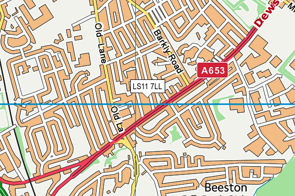 LS11 7LL map - OS VectorMap District (Ordnance Survey)