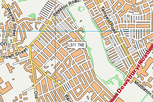 LS11 7NE map - OS VectorMap District (Ordnance Survey)