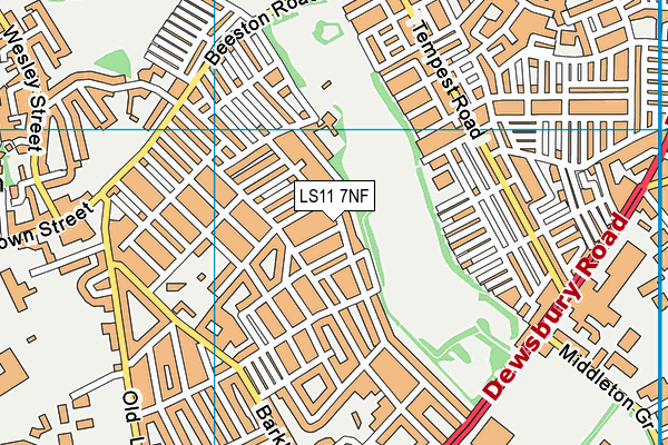 LS11 7NF map - OS VectorMap District (Ordnance Survey)