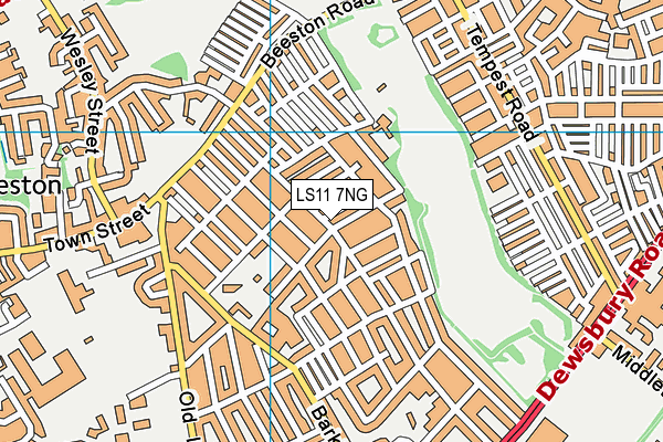 LS11 7NG map - OS VectorMap District (Ordnance Survey)