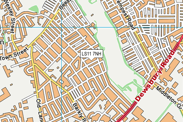 LS11 7NH map - OS VectorMap District (Ordnance Survey)