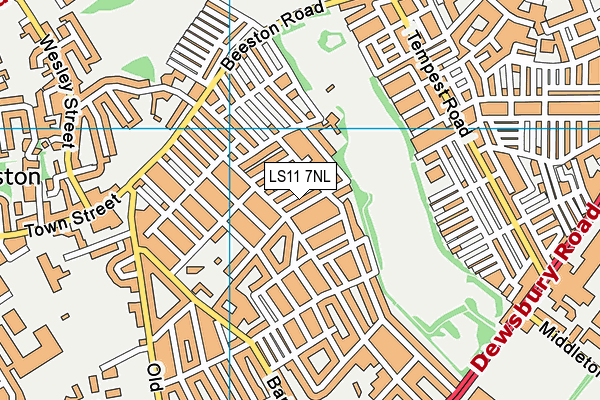 LS11 7NL map - OS VectorMap District (Ordnance Survey)