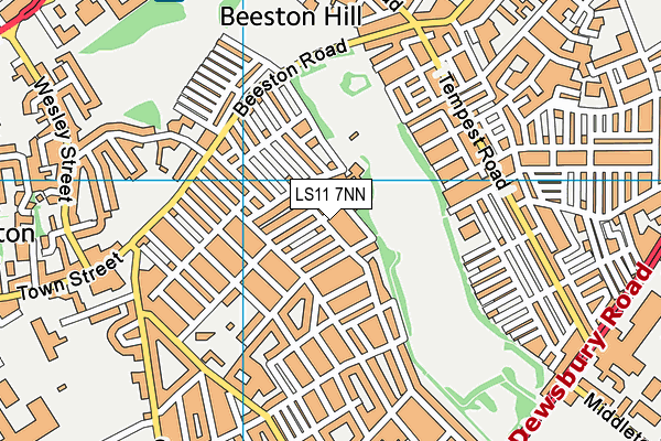 LS11 7NN map - OS VectorMap District (Ordnance Survey)