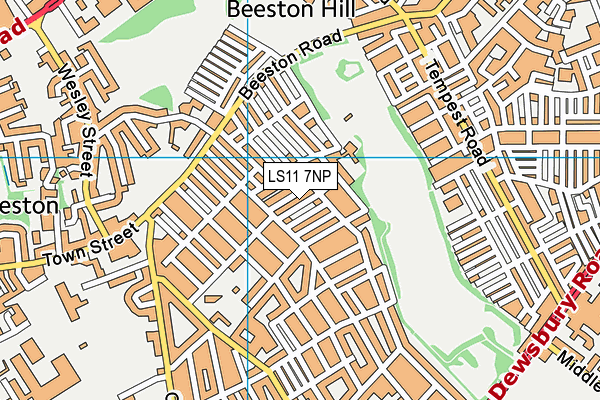 LS11 7NP map - OS VectorMap District (Ordnance Survey)