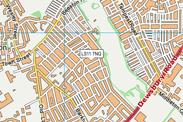 LS11 7NQ map - OS VectorMap District (Ordnance Survey)