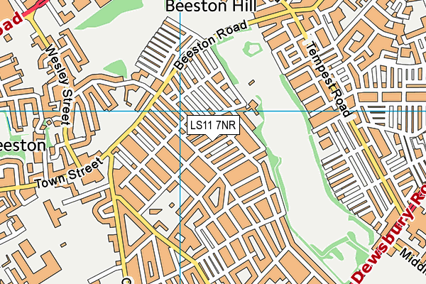 LS11 7NR map - OS VectorMap District (Ordnance Survey)