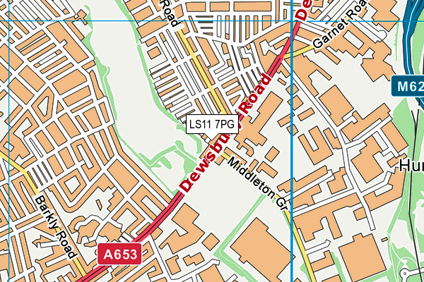 LS11 7PG map - OS VectorMap District (Ordnance Survey)