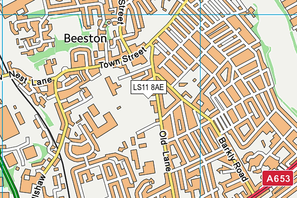 LS11 8AE map - OS VectorMap District (Ordnance Survey)