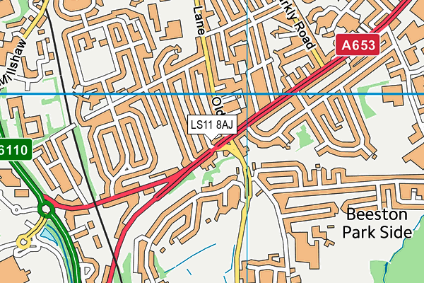 LS11 8AJ map - OS VectorMap District (Ordnance Survey)