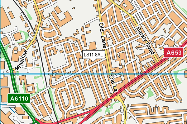 LS11 8AL map - OS VectorMap District (Ordnance Survey)
