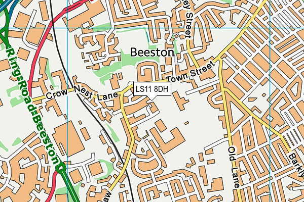 LS11 8DH map - OS VectorMap District (Ordnance Survey)