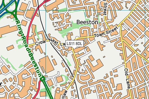 LS11 8DL map - OS VectorMap District (Ordnance Survey)