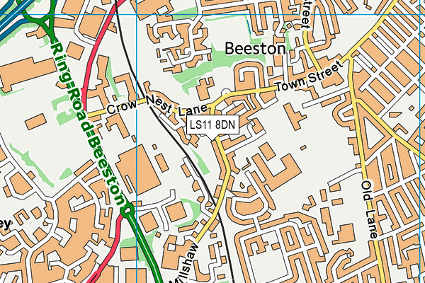 LS11 8DN map - OS VectorMap District (Ordnance Survey)
