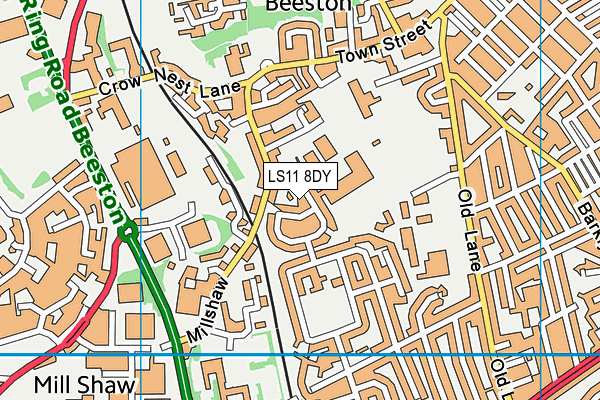LS11 8DY map - OS VectorMap District (Ordnance Survey)