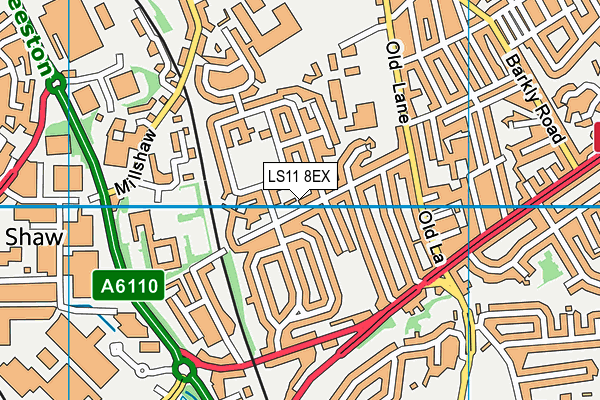 LS11 8EX map - OS VectorMap District (Ordnance Survey)