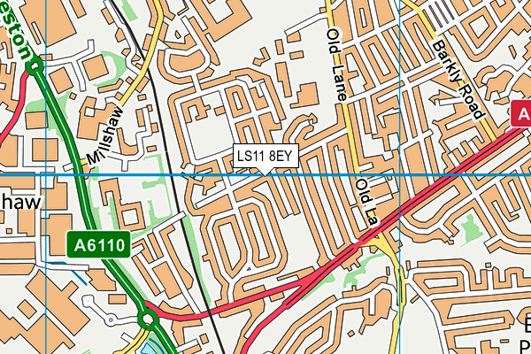 Libra Gym (Closed) map (LS11 8EY) - OS VectorMap District (Ordnance Survey)