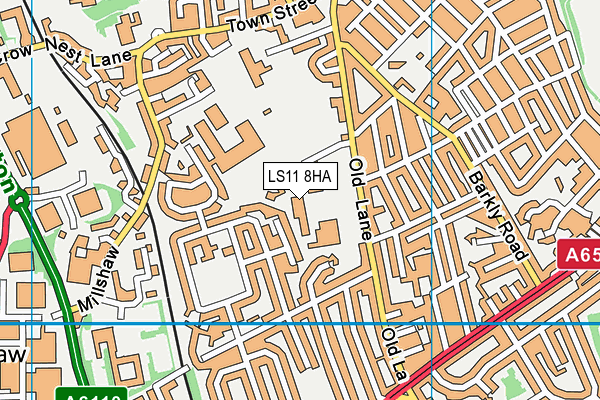 LS11 8HA map - OS VectorMap District (Ordnance Survey)