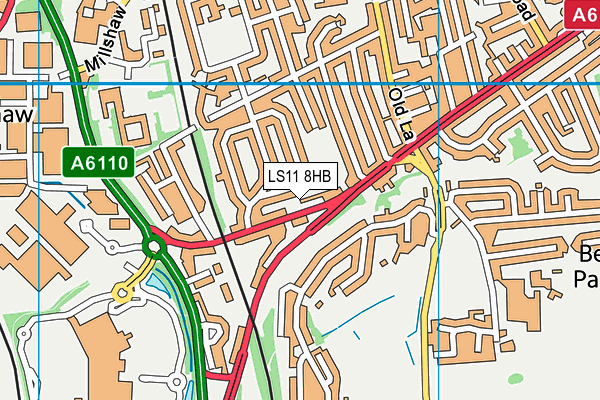 LS11 8HB map - OS VectorMap District (Ordnance Survey)