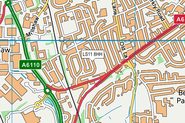 LS11 8HH map - OS VectorMap District (Ordnance Survey)