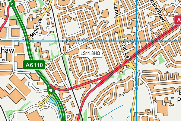 LS11 8HQ map - OS VectorMap District (Ordnance Survey)