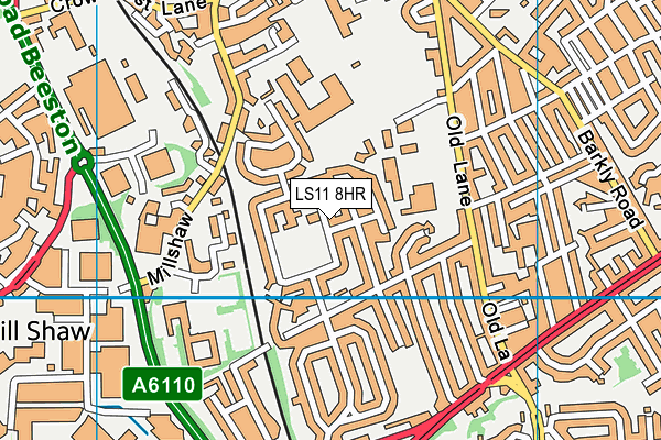 LS11 8HR map - OS VectorMap District (Ordnance Survey)
