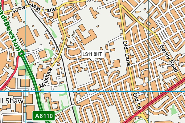 LS11 8HT map - OS VectorMap District (Ordnance Survey)