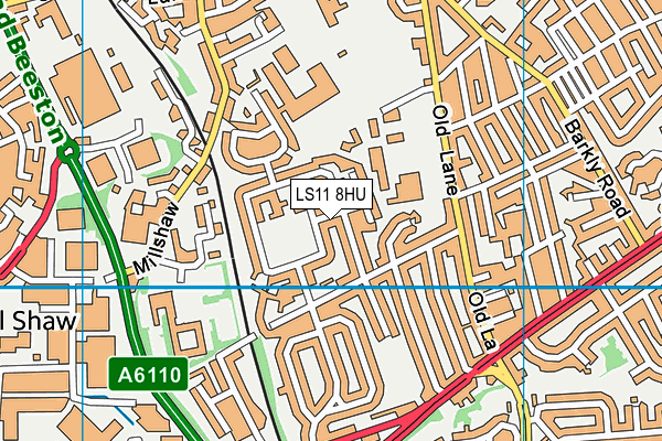 LS11 8HU map - OS VectorMap District (Ordnance Survey)