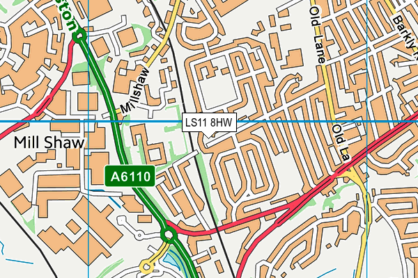 LS11 8HW map - OS VectorMap District (Ordnance Survey)