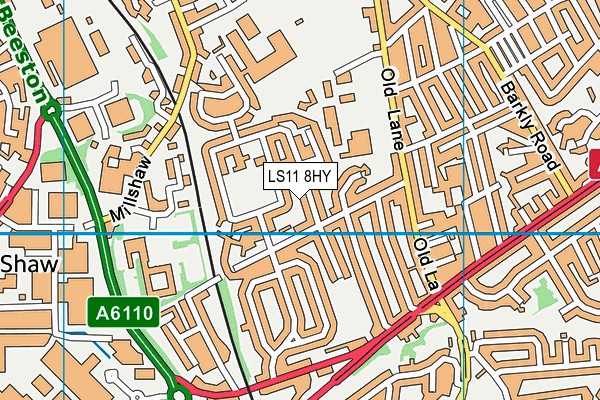 LS11 8HY map - OS VectorMap District (Ordnance Survey)