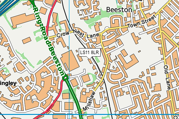 LS11 8LR map - OS VectorMap District (Ordnance Survey)