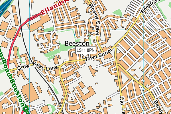 Beeston Primary School map (LS11 8PN) - OS VectorMap District (Ordnance Survey)