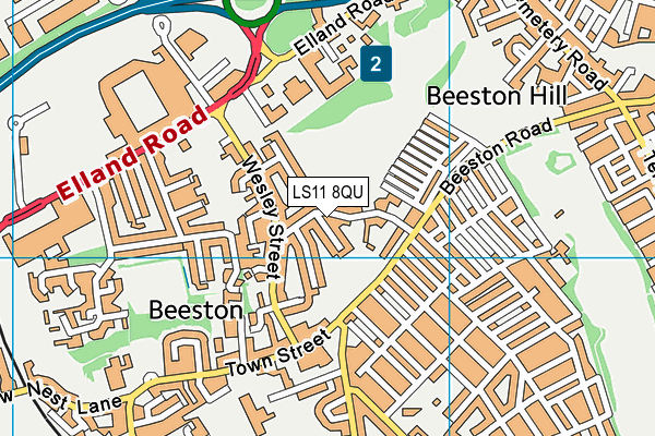 Beggars Hill map (LS11 8QU) - OS VectorMap District (Ordnance Survey)