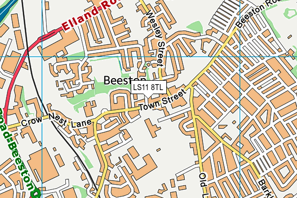 LS11 8TL map - OS VectorMap District (Ordnance Survey)