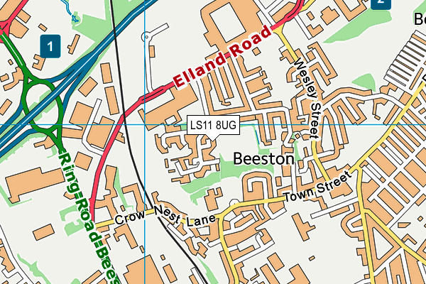 LS11 8UG map - OS VectorMap District (Ordnance Survey)
