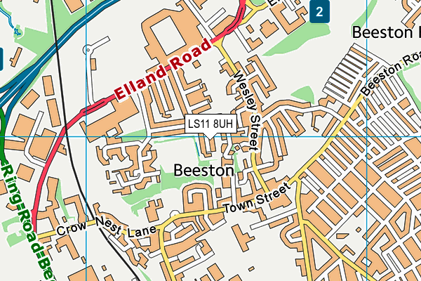 LS11 8UH map - OS VectorMap District (Ordnance Survey)