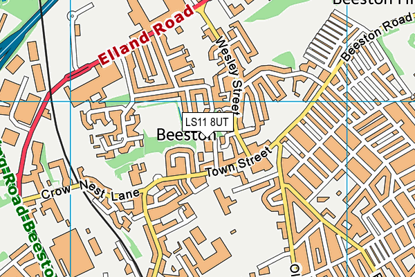 LS11 8UT map - OS VectorMap District (Ordnance Survey)